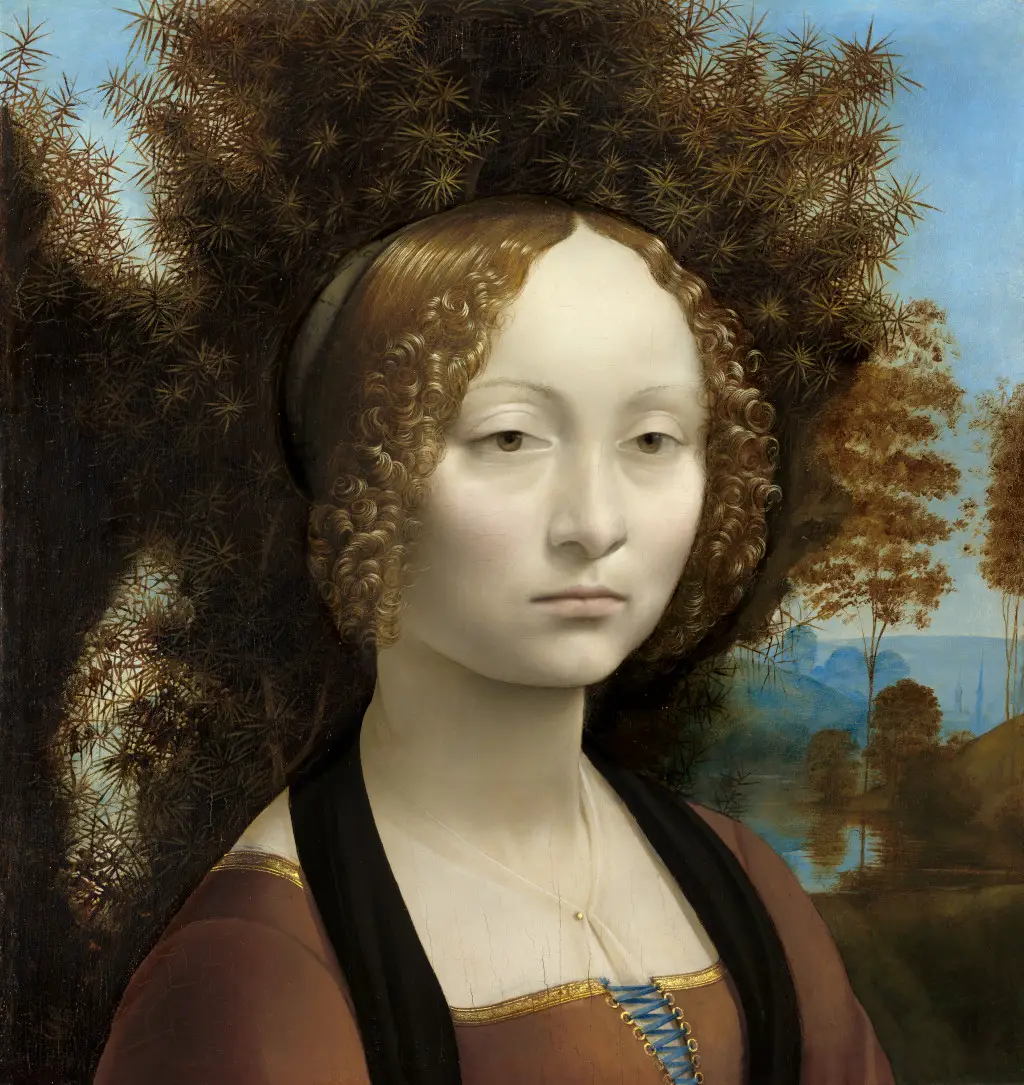 Ginevra de' Benci in Detail Leonardo da Vinci